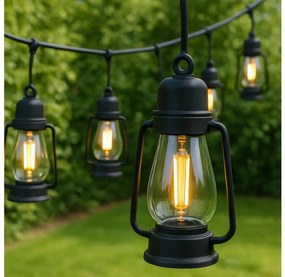 Kültéri dekoratív lánc GIRLAND 10xLED 10m IP44 meleg fehér