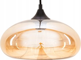 Függő mennyezeti lámpa üveg arany amber Cairo