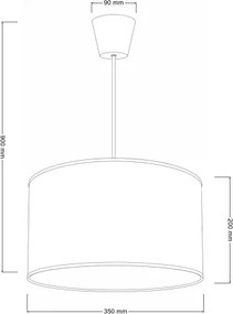 Brilagi - LED zsinóros gyerekszobai csillár BOBO 1xE27/60W/230V átm. 35 cm fehér/mackókkal