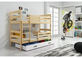 Gyerek emeletes ágy ERYK 160x80 cm Fehér Fenyő