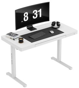 Premium Ergonomikus íróasztal állítható magasságú asztal, elektromos magasságállítással, számítógépi asztal Feher