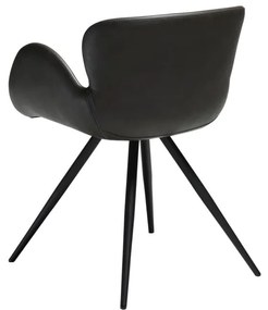 Szürke kárpitozott karfás étkezőfotel Gaia – DAN-FORM Denmark