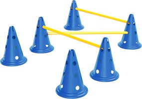 PawHut 3 részes kutya agility szett — 6 bója, 3 állítható akadály és hordozótáska | Aosom