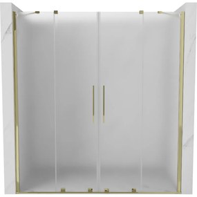Mexen Velar Duo, tolózuhanyajtó nyitáshoz 170 cm, 8 mm-es matt üveg, arany fényes, 871-170-000-32-50