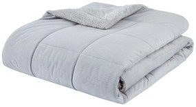 Világosszürke mikroplüss steppelt ágytakaró franciaágyra 200x220 cm Cosy Cord – Catherine Lansfield