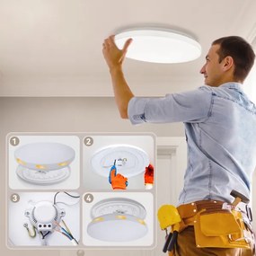 Brilagi - MILKY WAY LED 24 W mennyezeti lámpatest, 230 V, 4000 K, Ø 38 cm