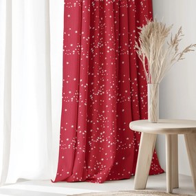 Goldea valencia karácsonyi drapéria - csillagok piroson 140x135 cm