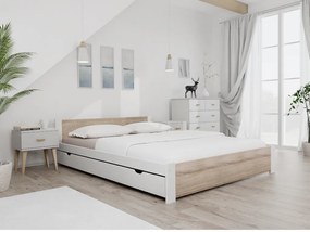 IKAROS ágy 140x200 cm, fehér Ágyrács: Léces ágyrács, Matrac: Matrac nélkül