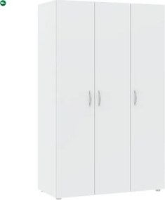 BASIC Ruhásszekrény Fehér Színben 110 cm 3D