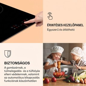 Klarstein Virtuosa 3 Slim, főzőlap, 5000 W, 3 zóna, Dualzone, időzítő, kerámia