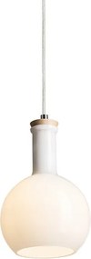 RENDL PULIRE RD závěsná opálové sklo/dřevo/chrom 230V LED E14 6W