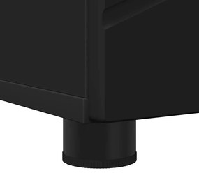 Fürdőszobai magas szekrény Fekete 30 x 35 x 192 cm Faanyag