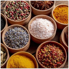 Poszterek 100x100 Só Ánizs Fahéj kurkuma