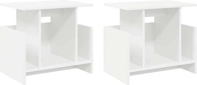 vidaXL TV állvány 2 pcs Fehér 50 x 35 x 45 cm Faanyag
