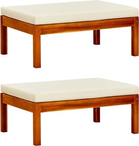 vidaXL 2 db tömör akácfa kerti lábtartó