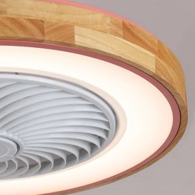 Brilagi - LED dimmelhető lámpa ventilátorral LED/38W/230V 50 cm rózsaszín/tölgy +távirányító