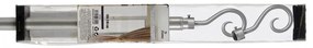 VALANCE LOOP szürke fém függönykarnis 120-210 cm