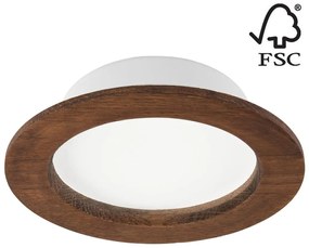 Lamkur LED Beépíthető lámpa WOODY SPOT LED/12,5W/230V 4000K cseresznye ø 16 cm LA52403