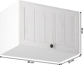 Felsőszekrény G60KN, fehér/sosna andersen, PROVANCE