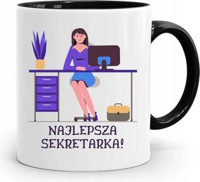 Bögre Fekete Ajándék Titkárnőnek Legjobb nyomott mintával