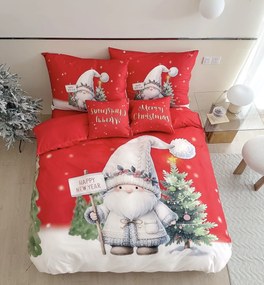 3 részes lepedők Polycotton vörös Manó 200x140cm+90x70cm TiaHome