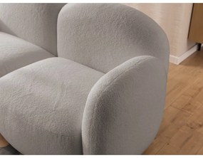 Szürke buklé sarokkanapé (bal oldali-heverő résszel) Orbit – Ropez