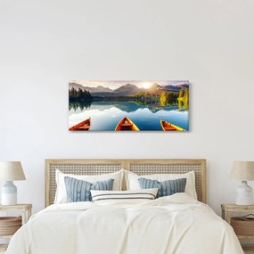 Kép - Tó csónakokkal (120x50 cm)