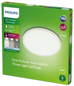 Philips - LED Dimmelhető kültéri lámpa SUPERSLIM LED/15W/230V IP54 fehér