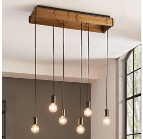 Eglo 43592 - Csillár zsinóron WOOTTON 6xE27/40W/230V