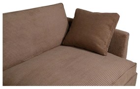 Világosbarna kordbársony kanapé 266 cm Mobby – Scandic