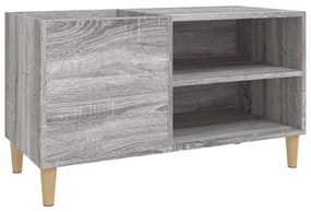 szürke sonoma színű szerelt fa hanglemezszekrény 84,5x38x48 cm