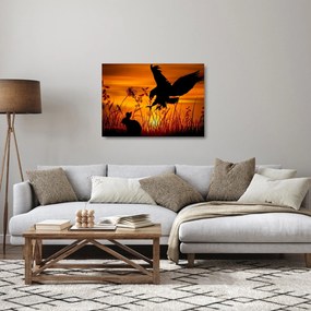 A ragadozó sziluettjének képe (üvegen) (70x50 cm)