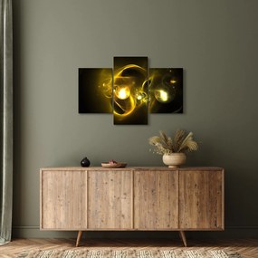 Absztrakt kép sárga gömbök (90x60 cm)