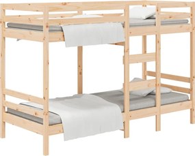 vidaXL tömör fenyőfa emeletes ágy 75x190 cm