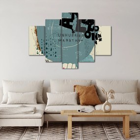 Kép - Repülő léggömb szivárvánnyal (150x105 cm)