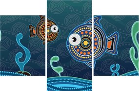 Kép - festett hal (90x60 cm)
