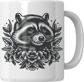 Bögre Mosómedve Virág Ajándék Mosómedve Ajándék Vicces