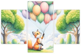 Kép – Boldog róka (90x60 cm)