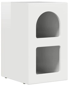 vidaXL Éjjeli asztal 2 pcs Magas Fényű Fehér 29.5 x 35 x 50 cm Faanyag