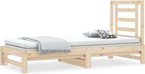 vidaXL tömör fenyőfa kihúzható kanapéágy 2 x (90 x 200) cm