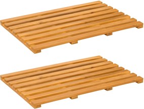 vidaXL Fürdőszoba szőnyeg Egyszínű Barna 100 x 53 cm faszínű