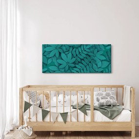 Kép - Türkiz levelek (120x50 cm)