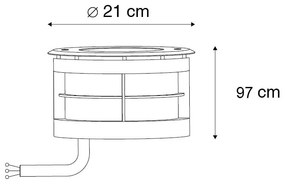 Modern talajspot acélból LED-del 20W - Bridge