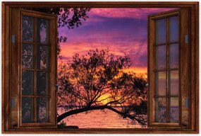 Poszterek 60x40 Tó Fa Nyugat