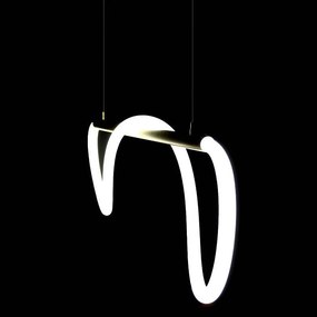 DOMENOLED 605 Modern Led Függesztett Lámpa Fehér, Arany LED IP20