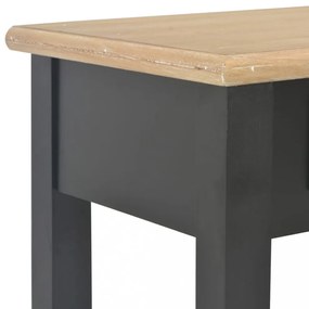 fekete fa tálalóasztal 110 x 35 x 80 cm