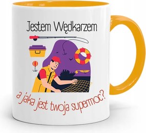 Sárga Horgász Bögre Horgász Vagyok nyomott mintával