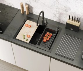 Acél mosogatótálca LUKE 110 WORKSTATION Black