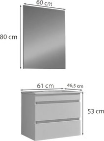 Cube 60 Fürdőszoba komplett szekrény