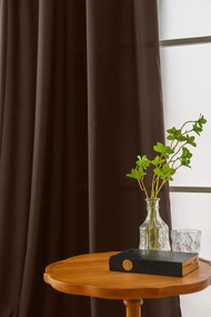 Skořébarna függöny OXFORD 140x270 cm Felfüggesztés: Hullámos sínszalag